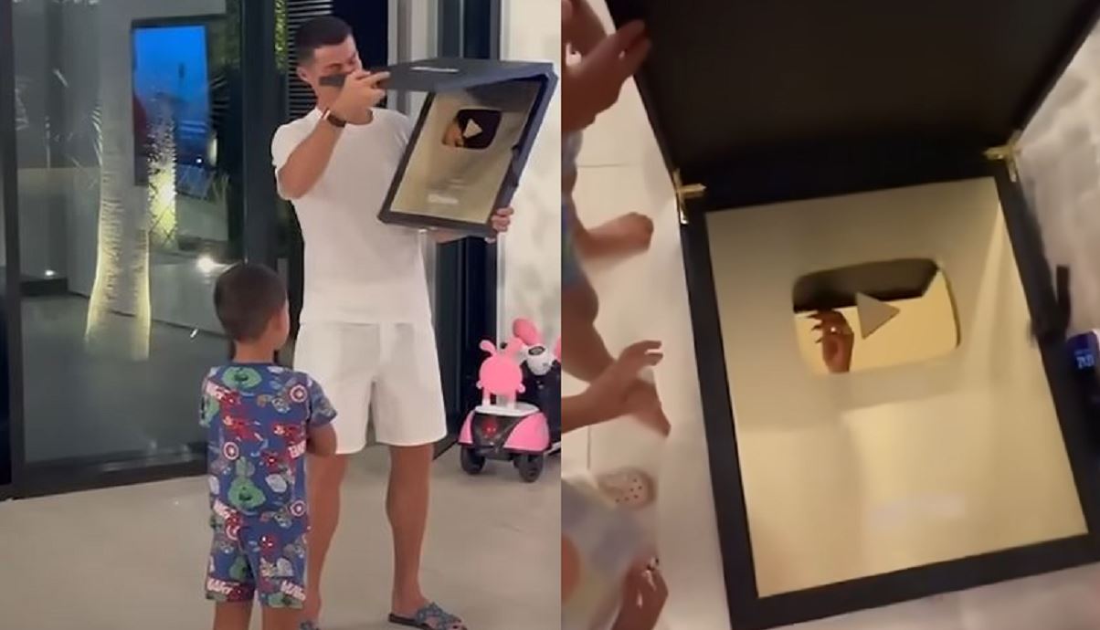 Ronaldo YouTube Gold Play Button